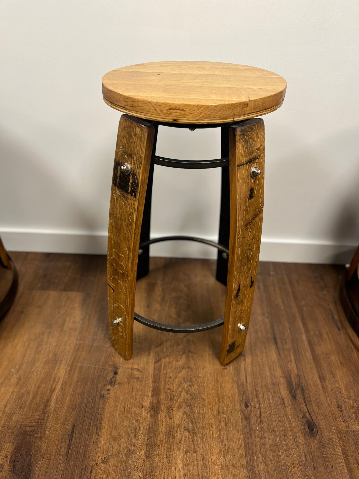 Industrial Bourbon Barrel Stool
