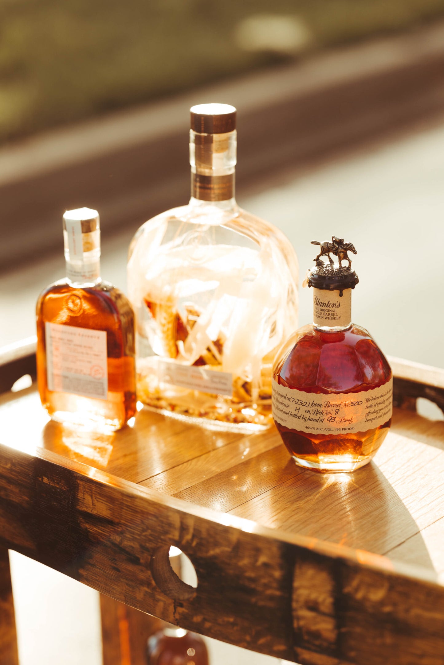 Bourbon Barrel Stave Coffee Cart