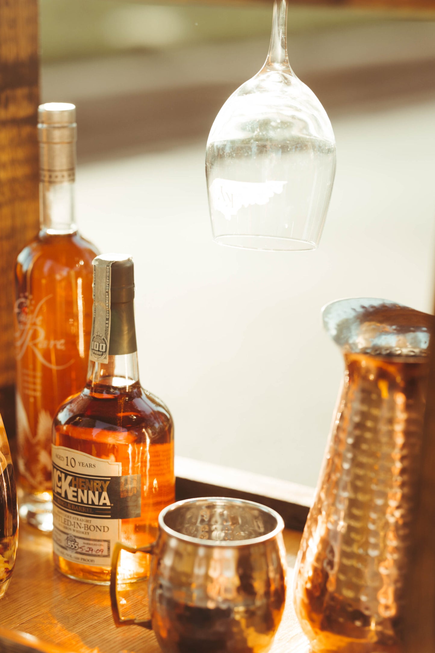 Bourbon Barrel Stave Coffee Cart
