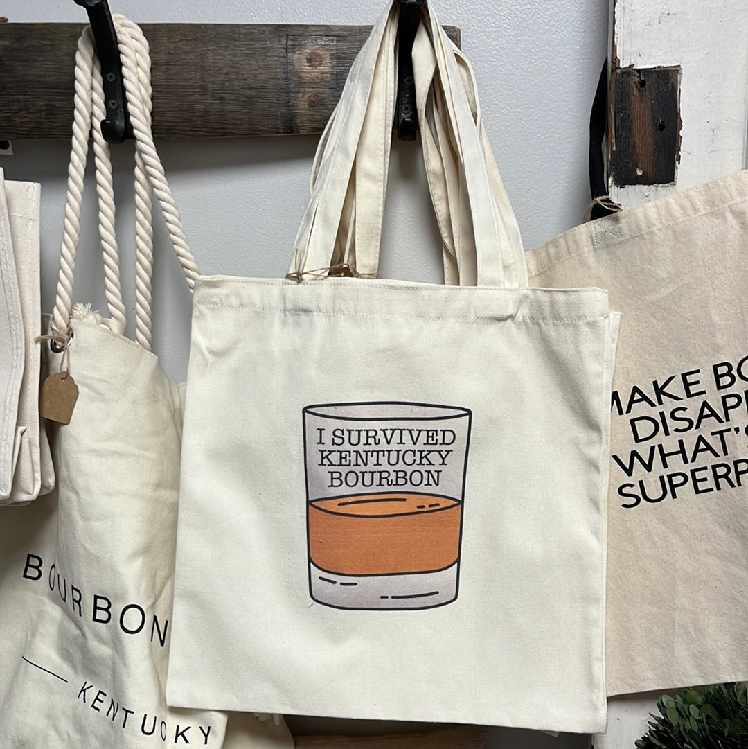 I Survived Kentucky Bourbon Canvas Tote Bag